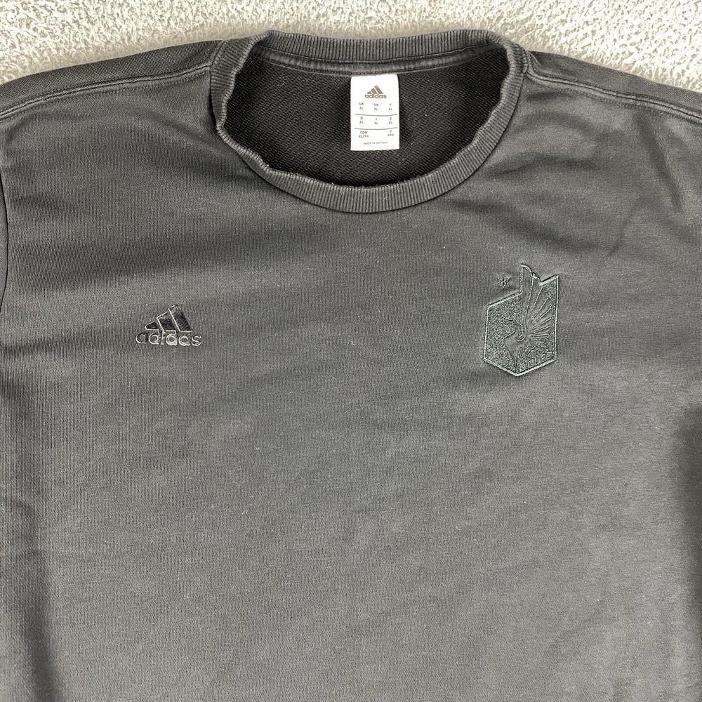 Adidas Minnesota United FC Loons Sweatshirt Mens XL Black Terry Tango Soccer MLS